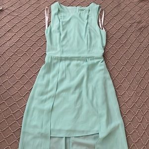 Light blue/teal formal dress. High low